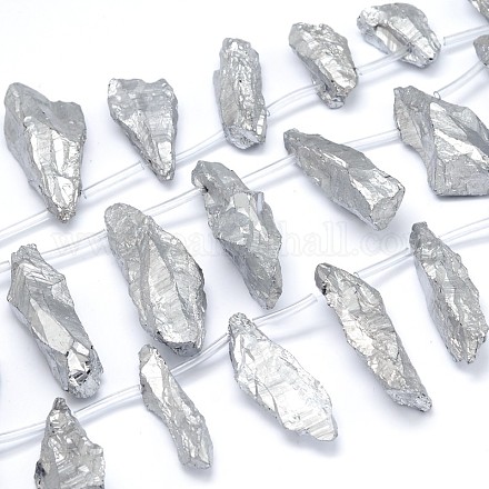 Galvani natürlichen Quarzkristall Nuggets Perlenstränge G-M218-09C-1
