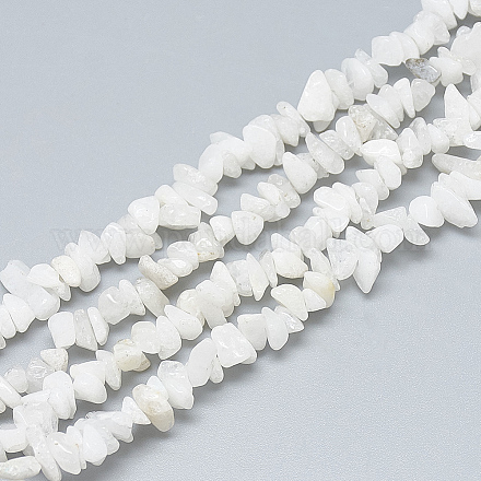 Natürliche weiße Jade perlen Stränge X-G-S315-42-1