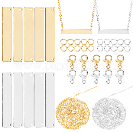 Sunnyclue 32 pièces bricolage étiquettes vierges pendentifs colliers faisant des kits DIY-SC0015-45-1