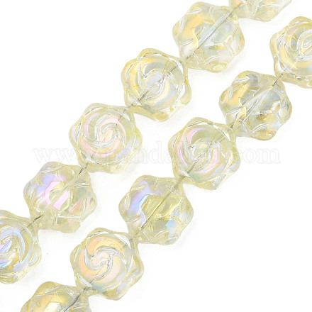 Chapelets de perles en verre électroplaqué EGLA-N008-018-D01-1