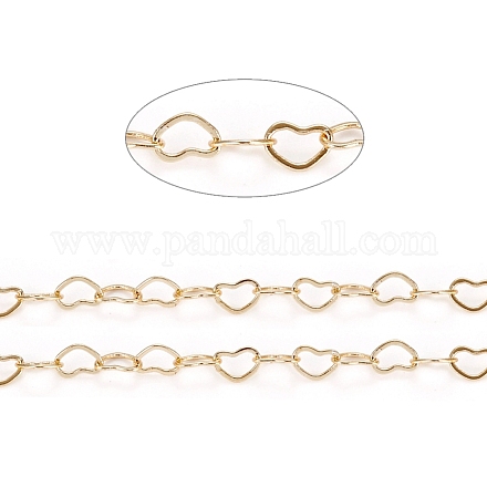 Brass Heart Link Chains CHC-D026-15B-G-1