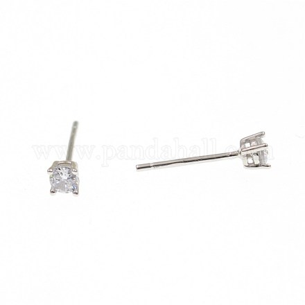 925 Sterling Silber Ohrstecker EJEW-BB39807-B-1