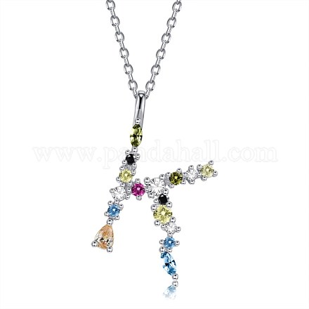 925 подвесные стерлингового серебра ожерелья NJEW-BB44288-K-S-1