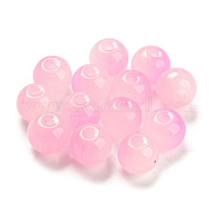 Two Tone Spray Painting Glass Beads GLAA-L046-03D-1