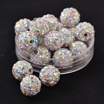 Polymer Clay Rhinestone Beads RB-C1438-10mm-A28-1
