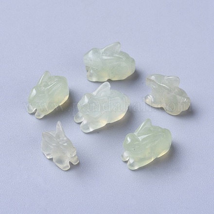 Cuentas de jade natural de conejito de estilo chino G-L523-088-1