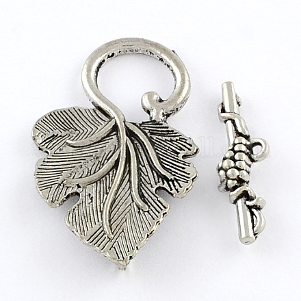 Tibetan Style Zinc Alloy Toggle Clasps TIBEP-R334-120AS-RS-1