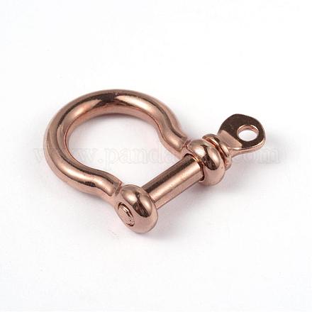 Alloy Screw D-Ring Shackles Clasps PALLOY-H540-03-1