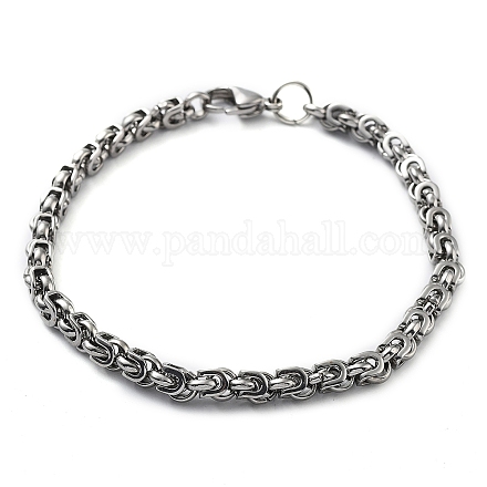 304 bracelet chaîne corde en acier inoxydable BJEW-Z023-03C-1