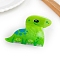 Acrylic Claw Hair Clips, Green Yellow, Dragon, 82x52mm