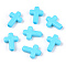 Opaque Acrylic Beads, Cross, Light Sky Blue, 16x12x4.5mm, about 1230pcs/500g