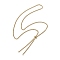 Adjustable 304 Stainless Steel Curb Chains Necklaces Making, with Slide Slider Beads, Golden, 23.62 inch(60cm), Inner Diameter: 0.12 inch(0.3cm)