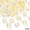 Crackle Transparent Glass Beads Strands, Round, Faceted, Light Yellow, 7.5~8mm, Hole: 1~1.2mm, about 52~53pcs/strand, 14.76~15.35 inch(37.5~39cm)