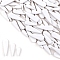 3 Styles Teardrop Shape Porcelain Mosaic Tiles, for DIY Mosaic Art Crafts, Picture Frames and More, White, 21~40x8~12x4mm, about 100g/set