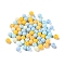 Rubberized Style Imitated Silicone Acrylic Beads, Round, Gold, 8x7.5mm, Hole: 1.6mm, about 76pcs/20g