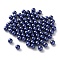 Plastic Imitation Pearl Beads, Round, Dark Blue, 6x5.5mm, Hole: 1.4mm