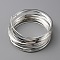 Copper Craft Wire, Square, Silver, 0.8x0.8mm, about 16.40 Feet(5m)/Bundle