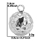 Non-Tarnish 304 Stainless Steel Charms, Textured, Round Charm, Stainless Steel Color, 10x8mm, Hole: 1.8mm