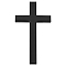 Wood Cabochons, with Screw, Cross, Black, 280x160x20.5mm