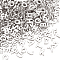 300Pcs Plastic Slide Charms, Letter Beads, Silver, 14~15x7~13x5.5~6mm, Hole: 8x3mm