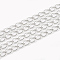 Soldered Brass Curb Chains, with Spool, Real Platinum Plated, 5x3.5x0.5mm, about 98.42 Feet(30m)/roll