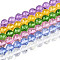 Luminous Handmade Lampwork Beads Strands, Round, Glow in the Dark, Mixed Color, 8~8.5mm, Hole: 0.7~0.8mm, about 45~48pcs/strand, 14.17~15.16 inch(36~38.5cm)