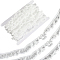 10 Yards Elastics Spandex Ribbon, with Cardboard Display Card, White, 7/8 inch(22mm)