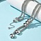 304 Stainless Steel Rectangle Lariat Necklaces, Non-Tarnish, Stainless Steel Color, 18.82 inch(47.8cm)