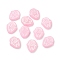 Handmade Lampwork Beads, Runes, with Enamel, Pink, 19.5~20x17x5~5.5mm, Hole: 1.2mm