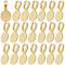 120Pcs Alloy Glue On Flat Pad Pendant Bails, Flat Round, Cadmium Free & Lead Free, Golden, 18x10x5.5mm, Hole: 6x3.5mm