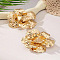 Flower Alloy Stud Earrings, Golden, 80x80mm
