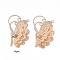 Brass Pendants, with Crystal Rhinestone, Butterfly, Light Gold, 38.5x24.5x8mm, Hole: 1.6mm