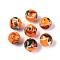 Handmade Lampwork Beads, Round, Dark Orange, 11.5~12.5mm, Hole: 1~1.8mm