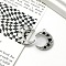 Alloy Pendants, with Resin Rhinestone, Moon, Jet, 21x18mm