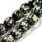 Handmade Dichroic Foil Glass Beads Strands, Rondelle, Black, 11~11.5mm, Hole: 1.6mm, about 33pcs/strand, 13.27''(33.7cm)