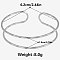 304 Stainless Steel Double Layer Bangles for Women, Stainless Steel Color, Inner Diameter: 2-1/2 inch(6.2cm)