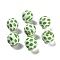 St. Patrick's Day Series Printed Schima Wood European Beads, Lip, 15.5~16x15mm, Hole: 4mm