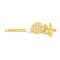 Starfish & Shell Shape 304 Stainless Steel Hair Bobby Pins, with Resin, Real 18K Gold Plated, 60mm