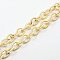Handmade Nylon Cable Chains Loop, Oval, Light Khaki, 8~9x11~13x2mm, about 85cm/strand, 33.5 inch