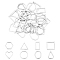 32Pcs 8 Style 304 Stainless Steel Linking Rings, Mixed Shapes, Stainless Steel Color, 4pcs/style