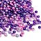 ABS Imitation Pearl Beads, Round, Two Tone, Blue Violet, 6mm, Hole: 1.8mm, about 5000pcs/500g