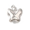 Brass Pendants, Butterfly Charms, with Jump Rings, Cadmium Free & Lead Free, Long-Lasting Plated, Rack Plating, Platinum, 16x15.5x9.5mm, Hole: 4mm