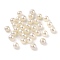 DIY ABS Plastic Cabochons, Imitation Pearl, Half Round, Creamy White, 8x4mm, 100g/bag