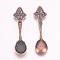 Tibetan Style Alloy Big Pendants, Kitchen Utensil Pendants, Spoon, Cadmium Free & Nickel Free & Lead Free, Red Copper Color, 59x15x4mm