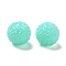 Chunky Resin Rhinestone Bubblegum Ball Beads, Round, Turquoise, 20x18mm, Hole: 3mm