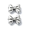 Tibetan Style Alloy Beads, Bowknot, Antique Silver, 9x12x4mm, Hole: 1.8mm, about 347pcs/500g