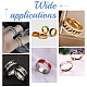 UNICRAFTALE Blank Ring Stainless Steel Grooved Finger Ring Blank Core Ring for Inlay Handmade Ring with Velvet Pouches Wedding Promise Jewelry Making Gift STAS-UN0044-29-6