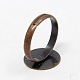 Ajustes de anillo de almohadilla de bronce & latón mixto ajustable KK-X0069-3