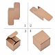 クラフト紙箱  正方形  ダークチソウ  3.8x3.8x3.8cm CON-WH0029-01-4