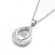 925 Sterling Silver Pendant Necklaces NJEW-F246-04P-2